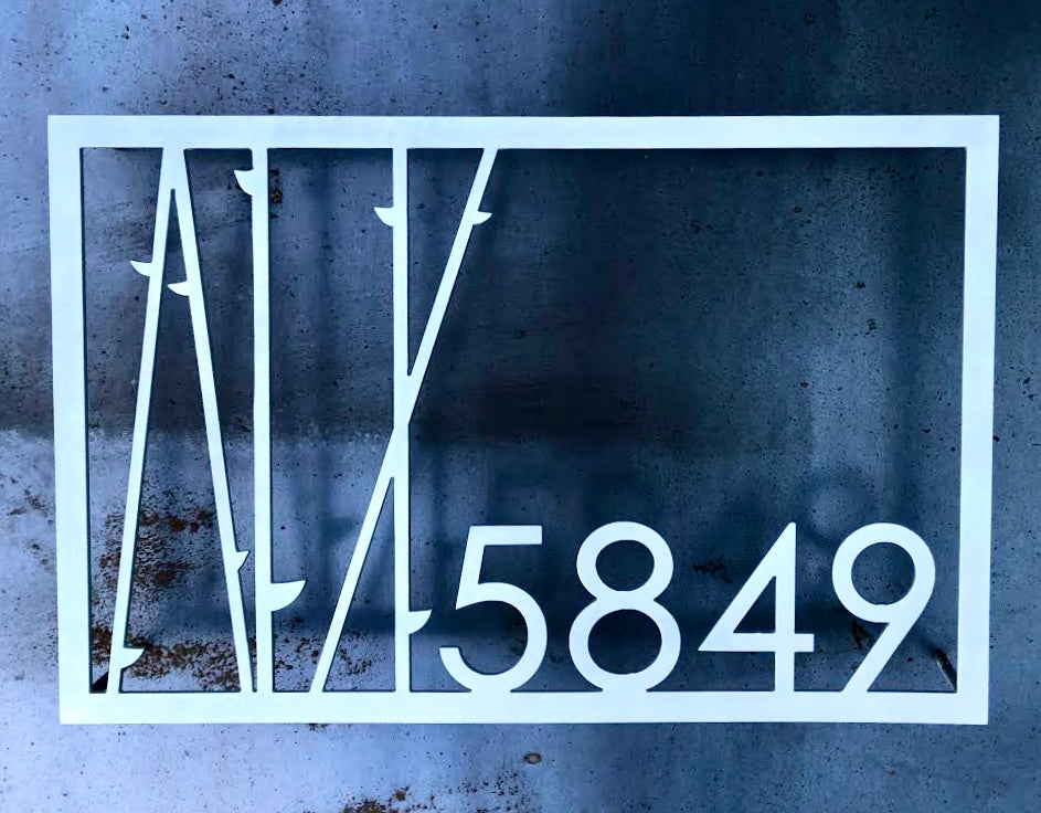 Número de casa original diseño personalizado metal