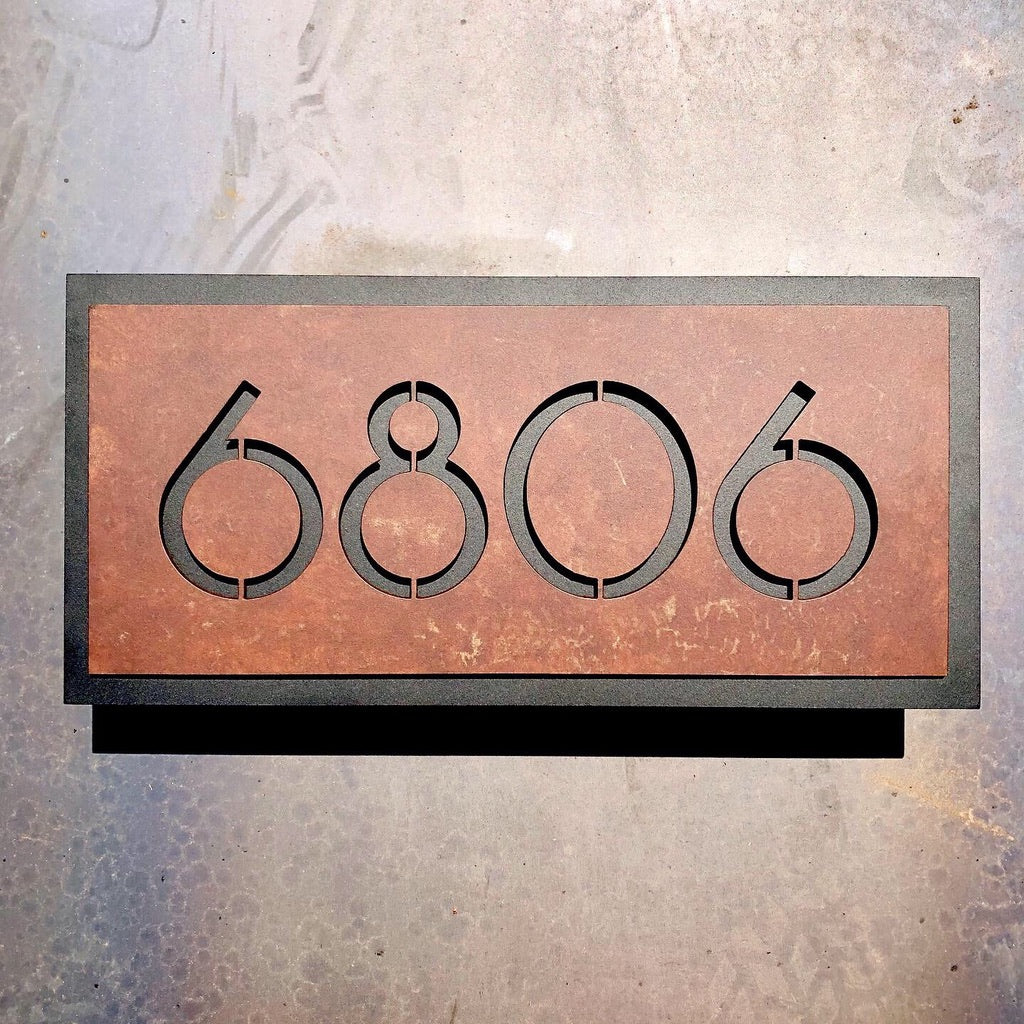 Número Doble Placa de Acero
